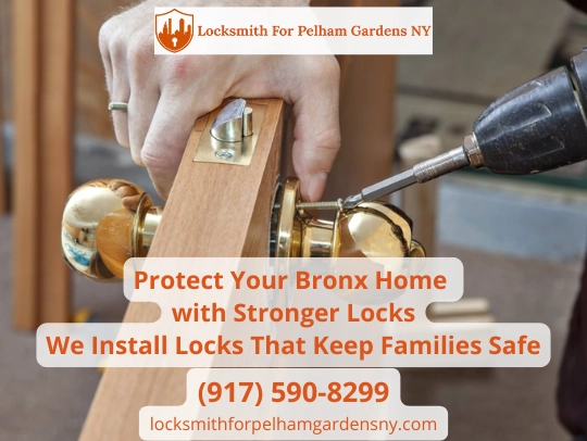 Residential lock installation in Bronx NY – secure door lock upgrade by licensed locksmith without damage