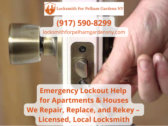 Emergency locksmith in Pelham Gardens NY unlocking door without damage – residential lockout help
